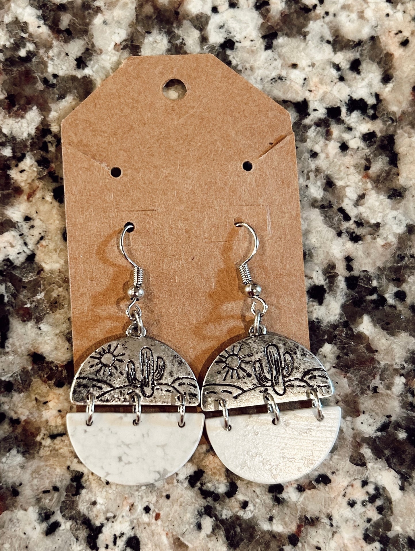 Metal Handprinted Earrings