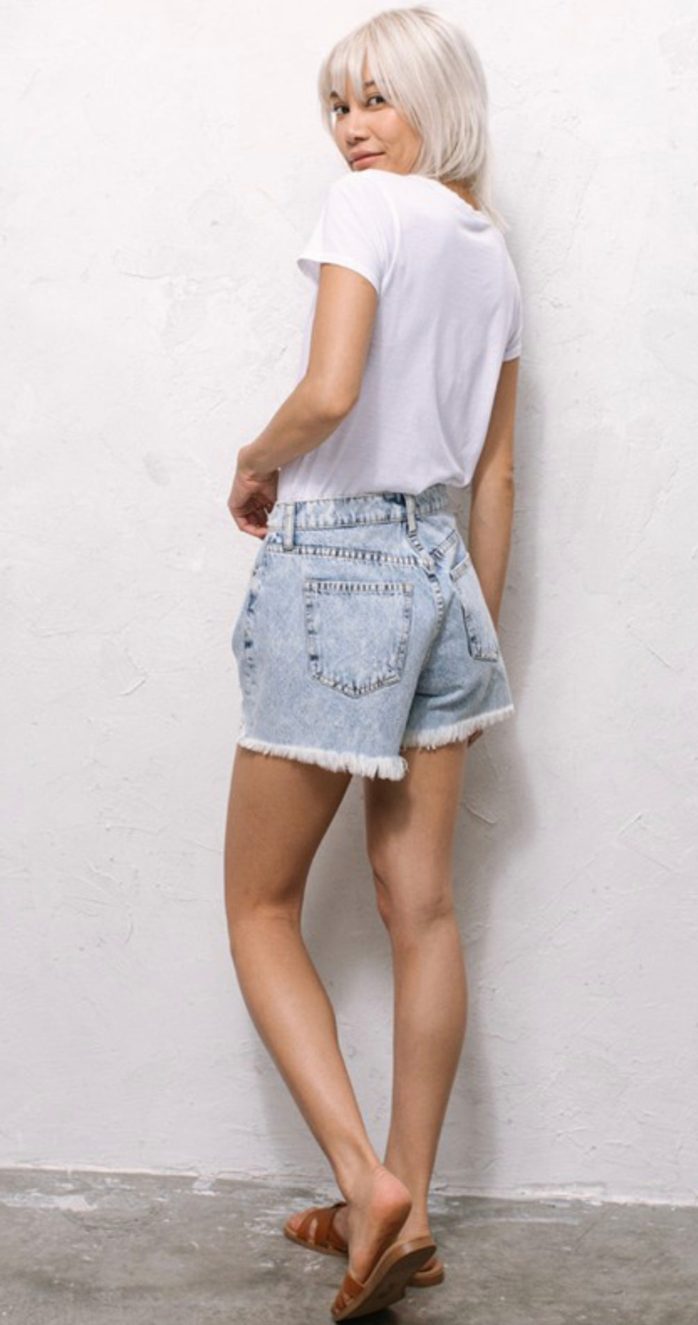 Evie High Rise Denim Shorts