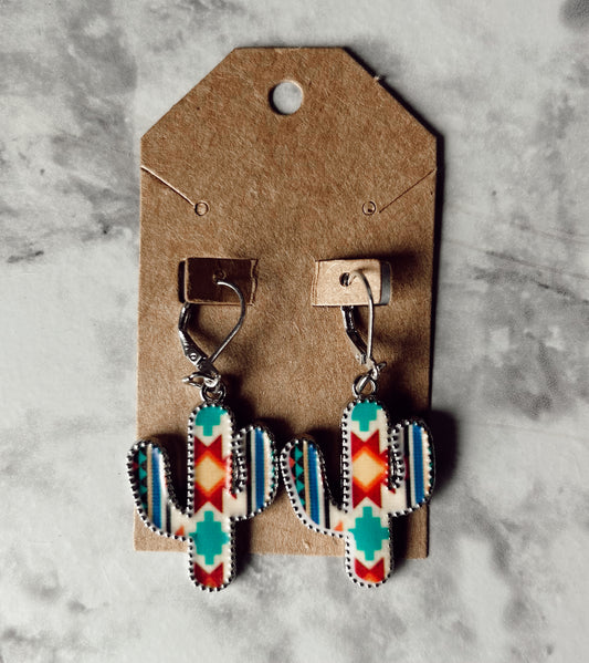 Retro Cactus Earrings