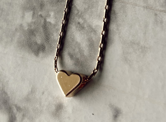 Gold Heart 18 inch Necklace